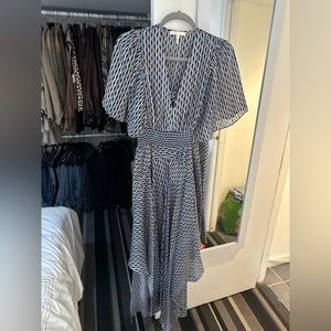 Maje short sleeve midi dress - size 38. With slip under